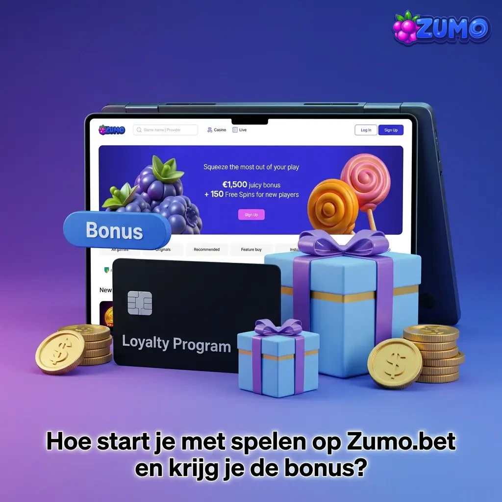 Stappen om te starten op Zumo.bet: registreren, formulier invullen, storten en direct spelen in casino of sport.