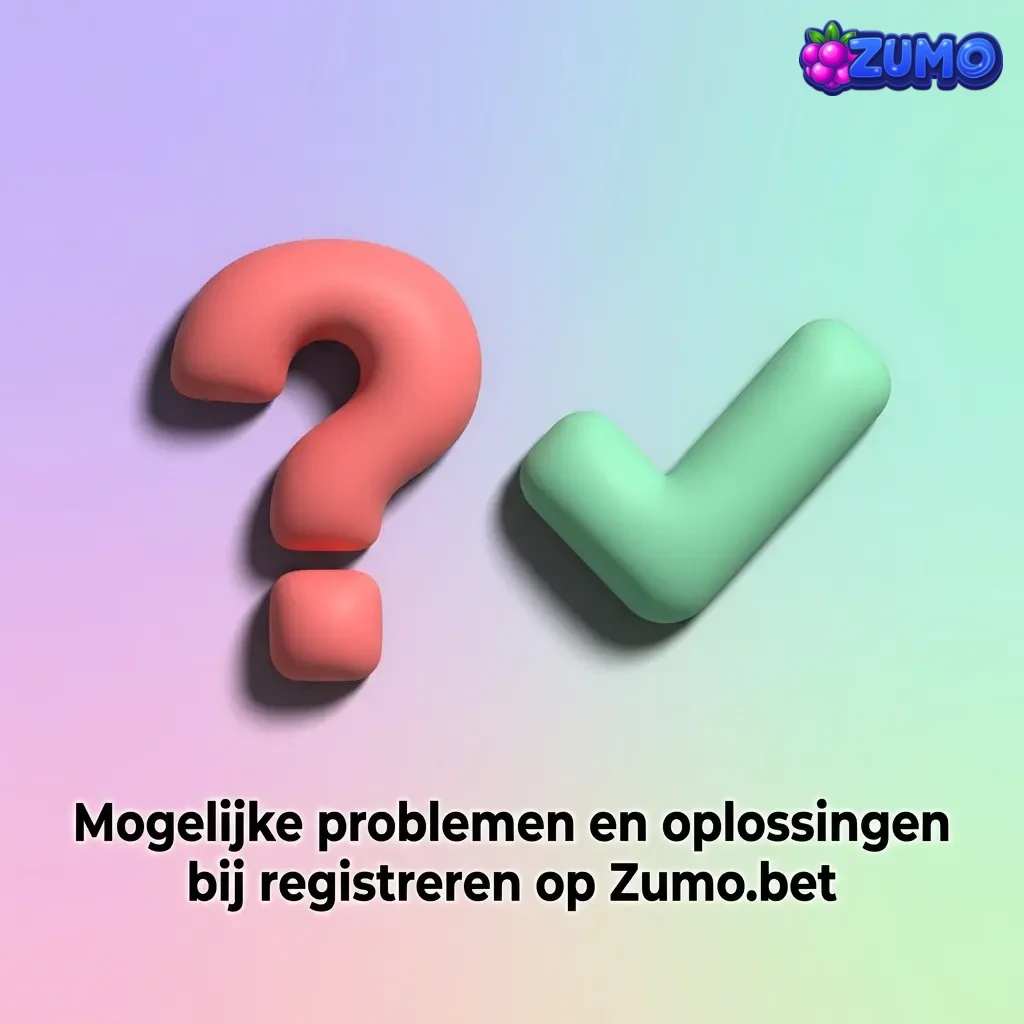 Tabel met Zumo.bet registratieproblemen en oplossingen: geen bevestigingscode, wachtwoordfout, mismatch, blokkade, bonus ontbreekt