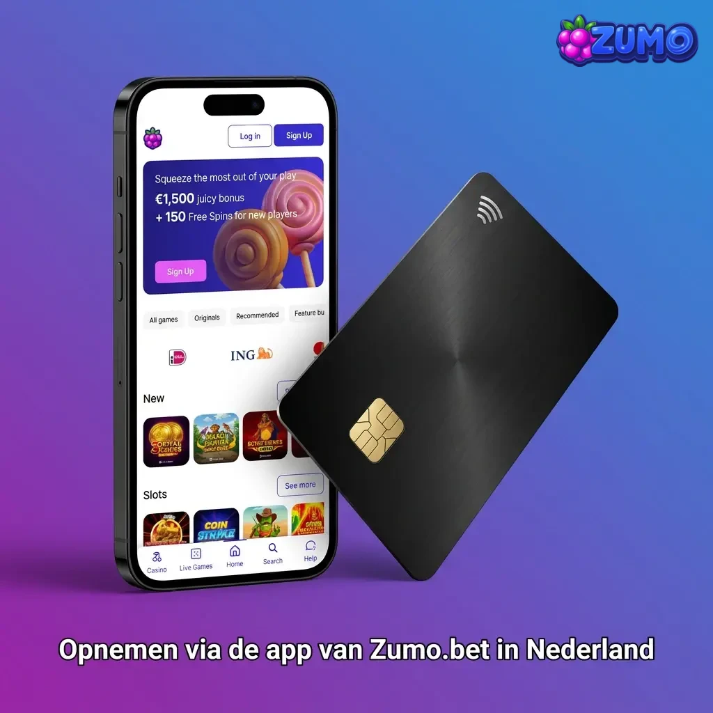 Stappen voor opnemen in de Zumo.bet app in Nederland: inloggen, wallet openen, methode kiezen, bedrag invullen, bevestigen