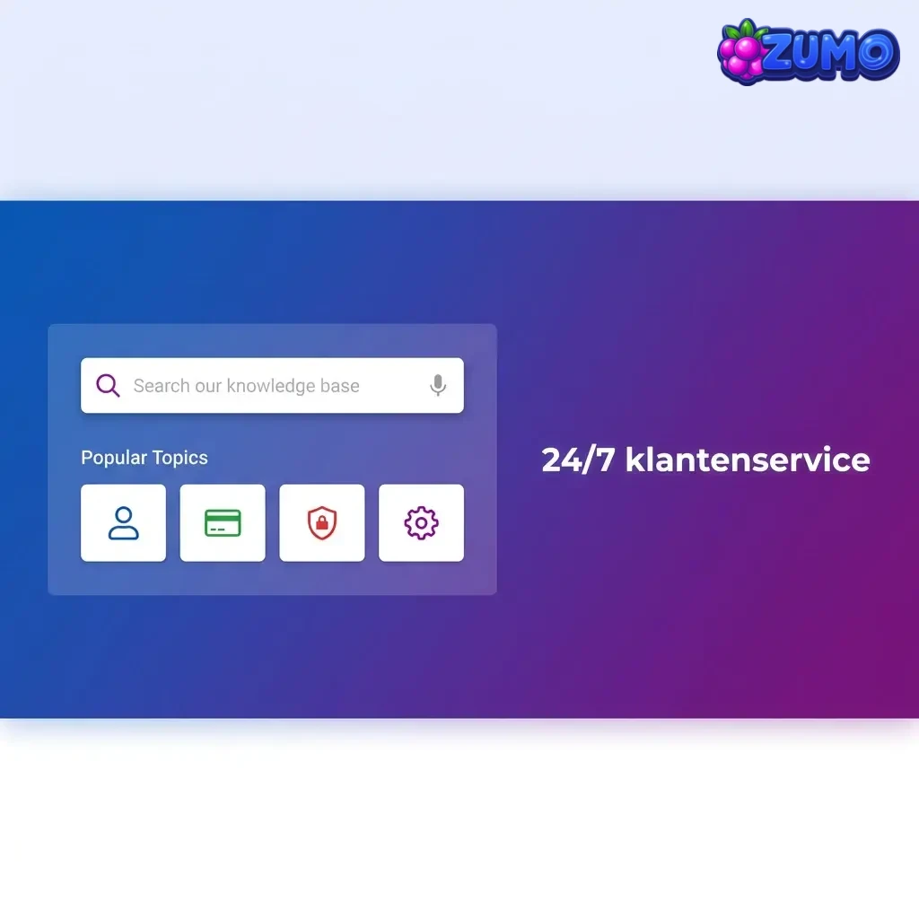 24/7 klantenservice met live chat, e-mail en FAQ voor hulp bij account, bonus, betalingen en technische issues.