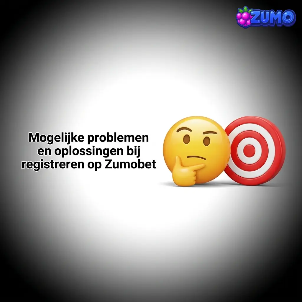 Tabel met problemen en oplossingen bij registreren op Zumobet, zoals verificatie, wachtwoord en bonus