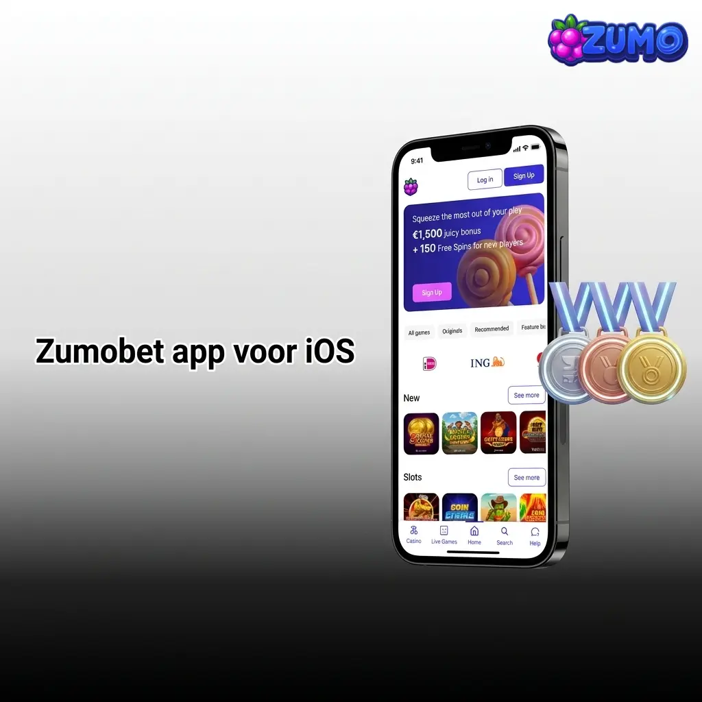 Zumobet app voor iPhone en iPad met sportweddenschappen, live betting en casino op iOS