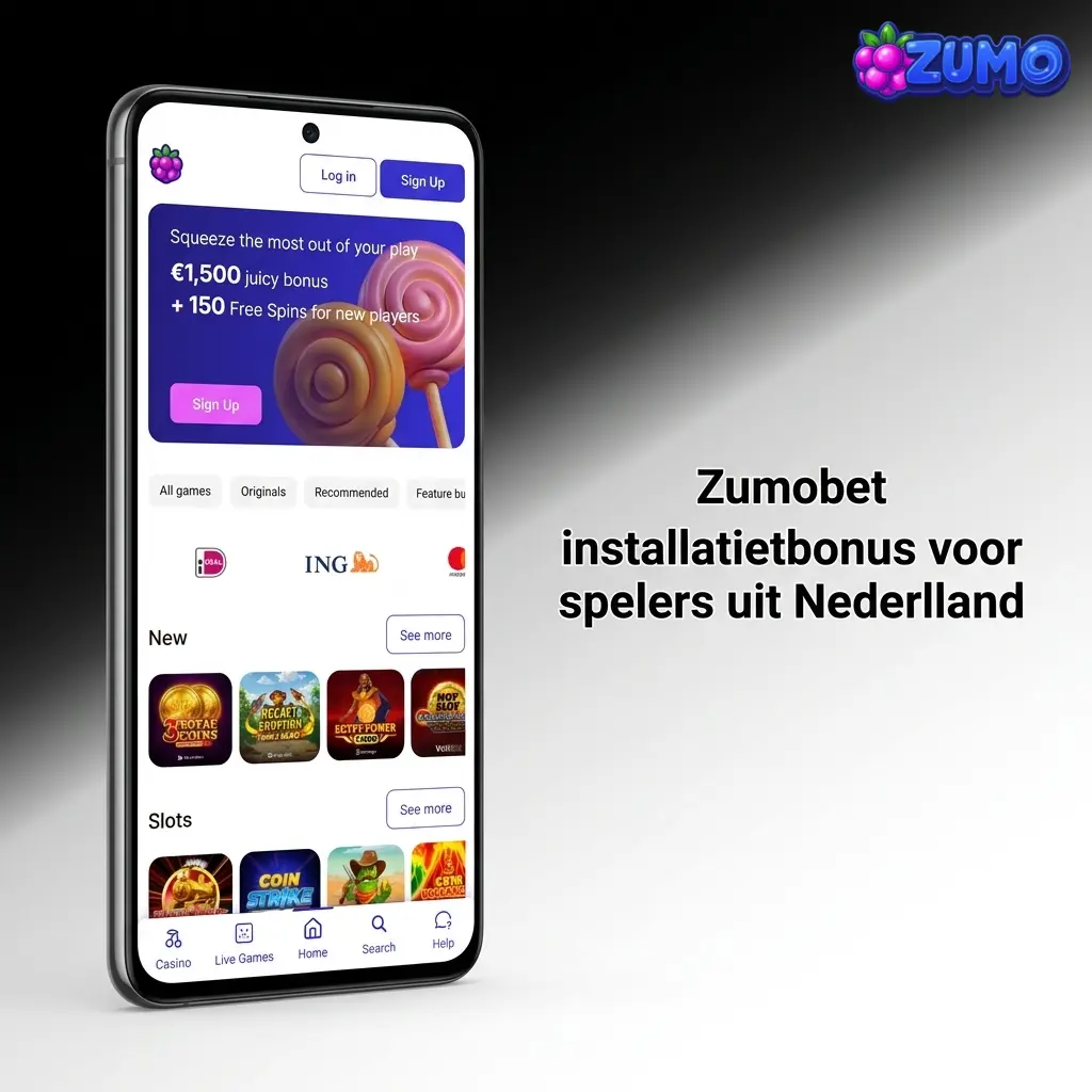 Zumobet installatiebonus: 150% tot €1500 en 150 gratis speelrondes voor spelers uit Nederland